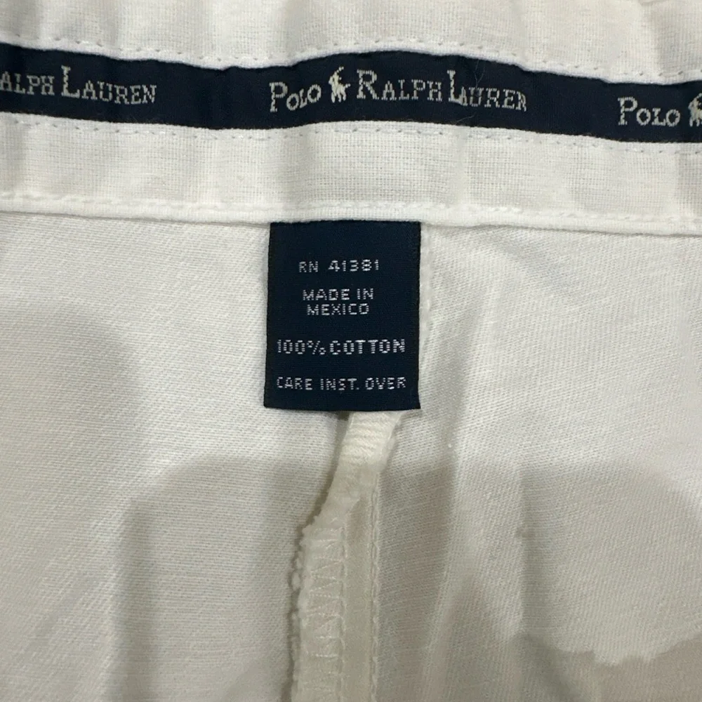Ralph Lauren Polo Chinos Men's Flat Front White Shorts — Classic Summer Staple